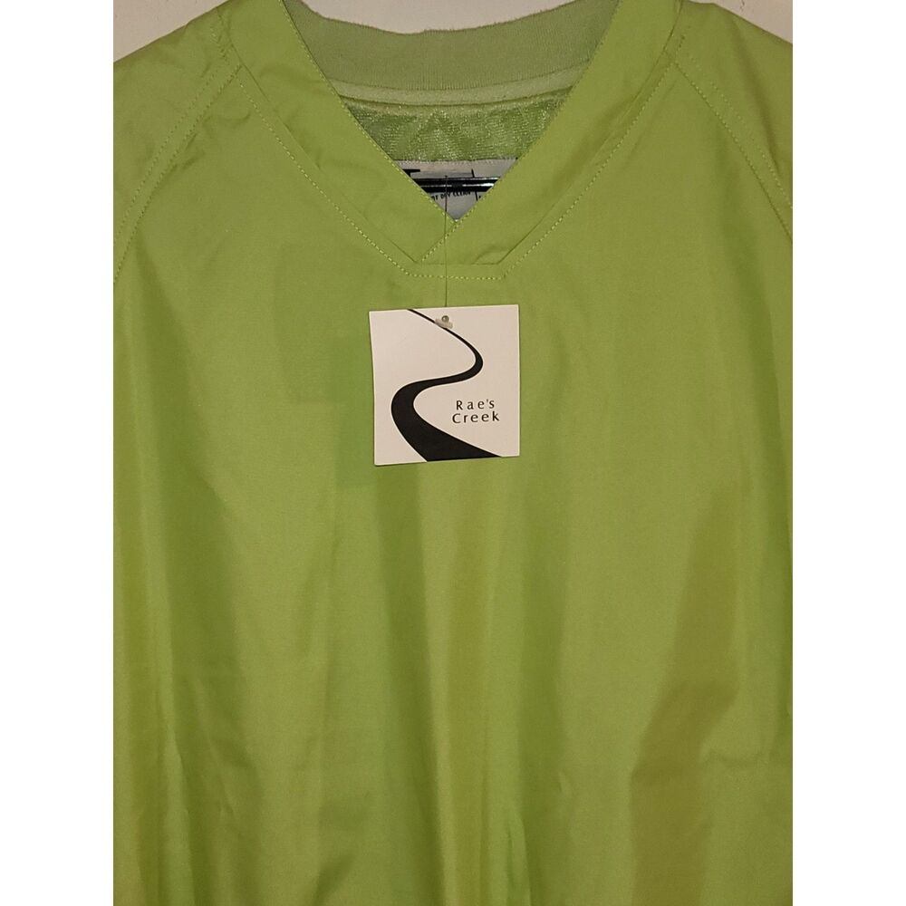 Rae’s Creek Lined Wind Shirt Lime Green New with tags on